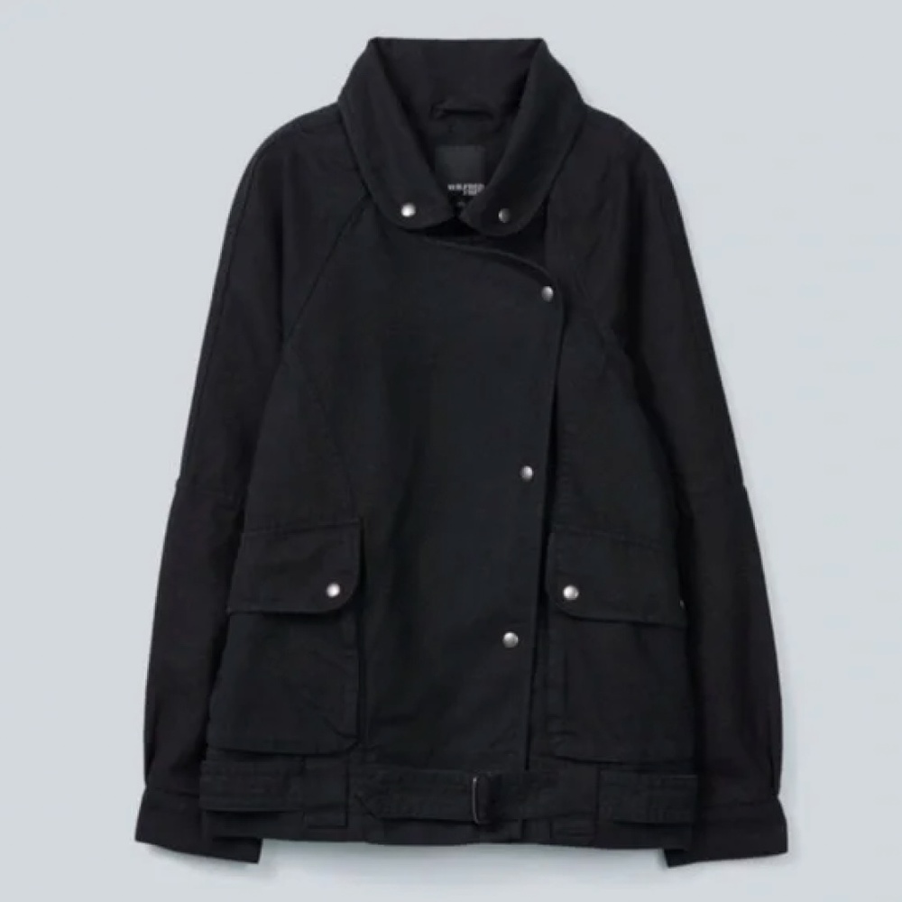 Aritizia Wilfred Free Rayder Black Linen Blend Jacket